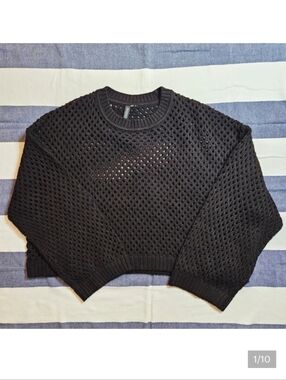 H&M Boxy Cropped Crochet Sweater Large/XL
